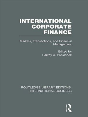 cover image of International Corporate Finance (RLE International Business)